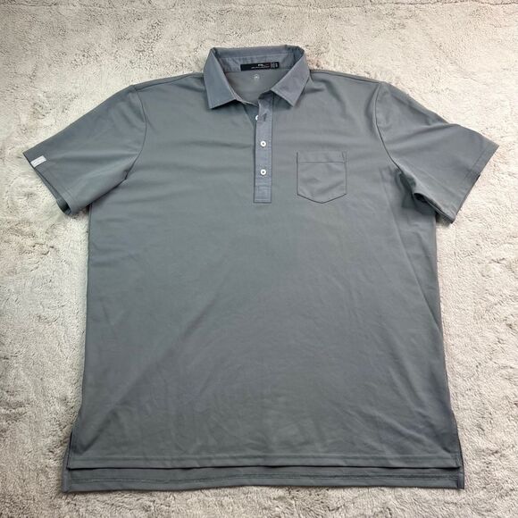 RLX Ralph Lauren Polo Shirt Mens XL Grey Golf Wicking Shaw Charity Classic Logo - Picture 1 of 9